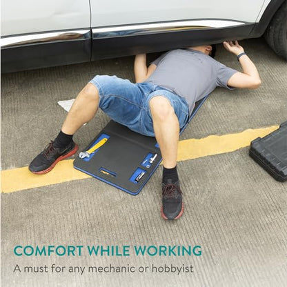 Navaris Mechanics Mat - Memory Foam Kneeling Pad - Made from Thick EVA Material - Lightweight, Portable and Foldable - Multiple Uses - 120cm x 40cm x 3cm (47.2" x 15.8" x 1.2")