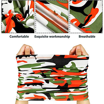 Geyoga Neck Gaiter Bandana Face Mask Summer UV Protection Cooling Breathable Face Mask Neck Scarf Balaclava for Men Women - color: Camouflage Colors