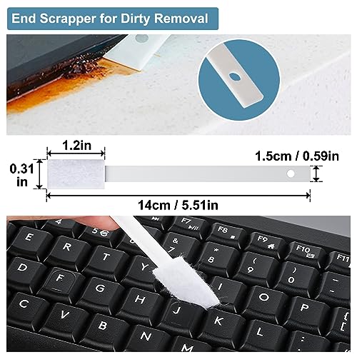 Ouligay 40PCS Disposable Crevice Cleaning Brushes Crevice Cleaning Tools Crevice Hole Brush Disposable Toilet Brush Keyboard Scrub Brush for Window Groove,Door Track, Keyboard,Grooves(White)