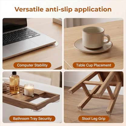 8 PCS Rubber Feet for Cutting Board Non-Slip Feet 1.6 Inch Silicone Pads Self Adhesive No Screws Needed Prevent Sliding Shock-Absorbent for Cutting Board