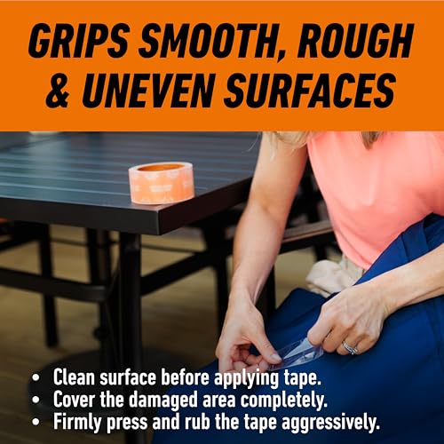 Gorilla Crystal Clear Tape, 1.88” x 18 yd (Pack of 6) - Weather Resistant for Indoor or Outdoor Projects and Repairs - size: 6- Pack