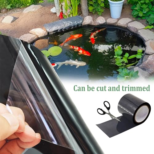 Pond Liner Seam Tape Single Sided, Waterproof Pond Repair Kit Butyl Rubber for EPDM PVC Outdoor Pond Liner Leak Repair Long-Lasting Easy to Apply - size: 4" X 20'