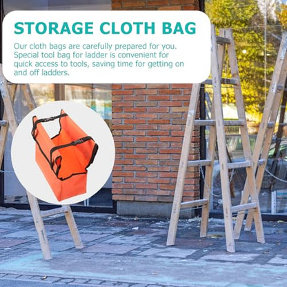 DOITOOL Folding Ladder Tool Bag Organizer: Telescopic Ladder Tool Pouch for Tool Storage - Extension Ladder Storage Tool Hanging Bag (11.79 X 5.31 X 0.79in)