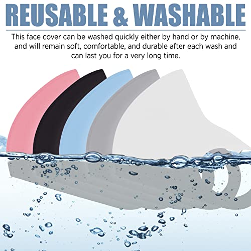 10 PACK Face Covers with Elastic Ear Loop Cover Full Face Anti-Dust, Unisex, Washable and Reusable for Men and Women, soft on the face and skin (Colorful) - style: Adults Colorful