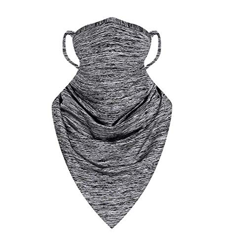 Kyerivs Face Mask Reusable Washable Cloth Bandanas Women Men Neck Gaiter Cover Ear Loops - color: Grey