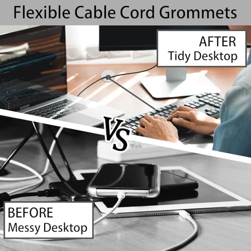 1.5 Inch(38mm) Desk Grommet,13 Pieces Cable Grommet, Desk Hole Cover for Cables with Hole Saw,Plastic Cable Cord Wire Hole Cover for Desk, Table,Cabinet,Countertop and Other Furniture(Whitek) - size: 1.5IN/38mm White-U