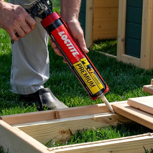 Loctite PL Premium Polyurethane Construction Adhesive, 10 fl oz Cartridge, 12 Pack - Versatile Construction Glue for Wood, Concrete, Stone, Metal & More - size: 12 Pack, style: 10 fl oz