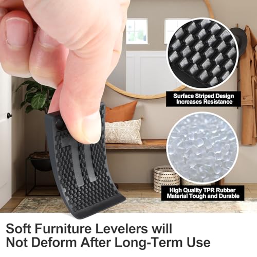 40 Pack Furniture Levelers Pads, Flexible Rubber Table Leveling Shims for Home Improvement - Level Wedges,Cabinet Shims、Chair Shims、Table Leg Leveler, Waterproof Non-Slip, Stackable - size: 40Pack pads