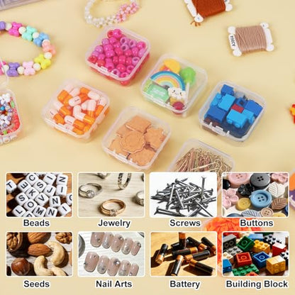 SGHUO Bead Organizer Box, 84 pcs Small Organizers, 4-Tier Stackable Storage Container Box for Art Craft Storage, Washi Tape, Kids Toys, Jewelry, Beauty & Sewing Supplies - style: 4 tier-mix