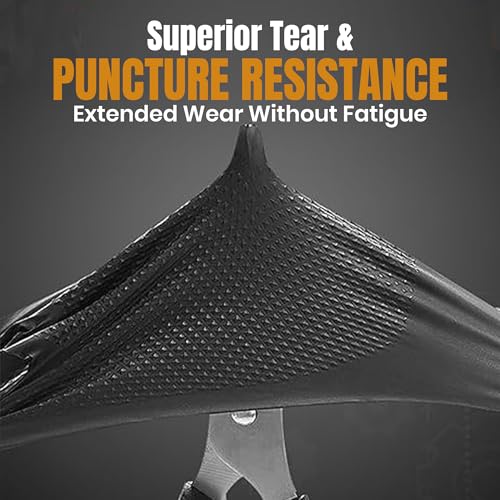 Industrial Black, 8 Mil Thick - Diamond Texture Disposable Heavy-Duty, Tear-Resistant