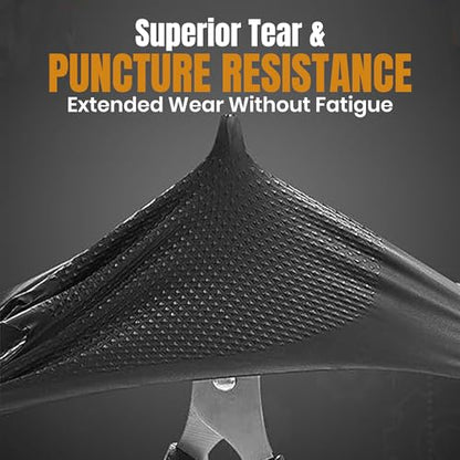 Industrial Black, 8 Mil Thick - Diamond Texture Disposable Heavy-Duty, Tear-Resistant