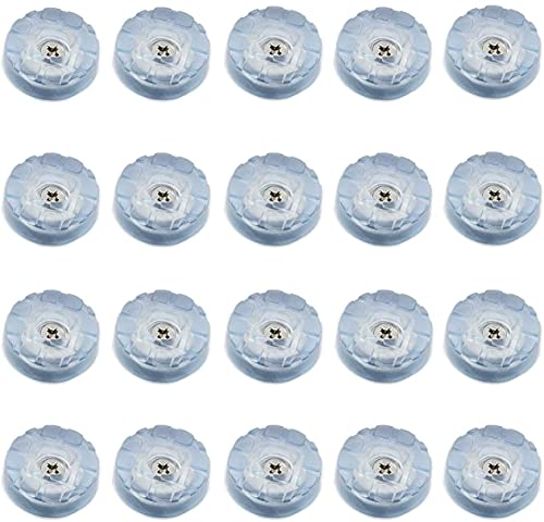 20 PCS Transparent Round Furniture Pads,Non Slip Non Skid Furniture Feet for Table,Desk,Chair,Sofa Leg,Noise Canceling Heavy Duty Furniture Sliders,Furniture Cups to Protect Hardwood Floors (22x7mm) - size: 22x7mm