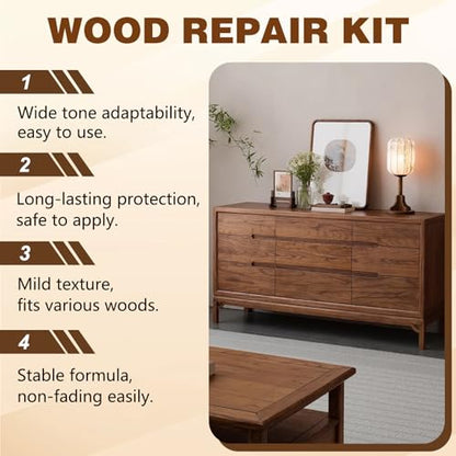 Professional Wood Floor Scratch Repair,Wood Repair Kit, Floor Cover Nicks and Scratches,Covers Nicks, Marks, Minor Defects, Restores Finish