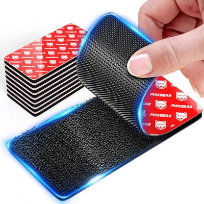 PHIXBEAR 4 inch Large Wide Hook and Loop Strips with Super Adhesive Heavy Duty, Heat Resistant Waterproof, Outdoor or Indoor Use, 8 Sets Black 4x2 Inch - size: 2x4 Inch（8 Sets）