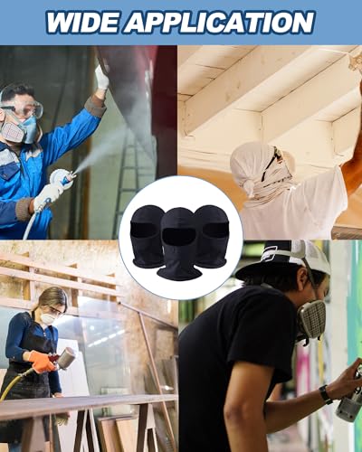 Panitay Painting Spray Head Socks Unisex Painters Spray Sock Headsock Mask Painting Dust Sanding Protection Hood Stretch Men - color: Black
