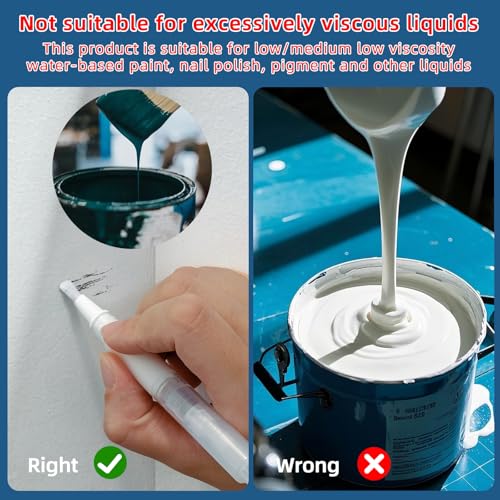 6 Pack Fillable Touch Up Paint Pen, Refillable Brush Pens, Touch up Paint pens for Walls - Wood Floors, Windows, Furniture, Kitchen Cabinet, Suitable for Any Repair - color: B-06
