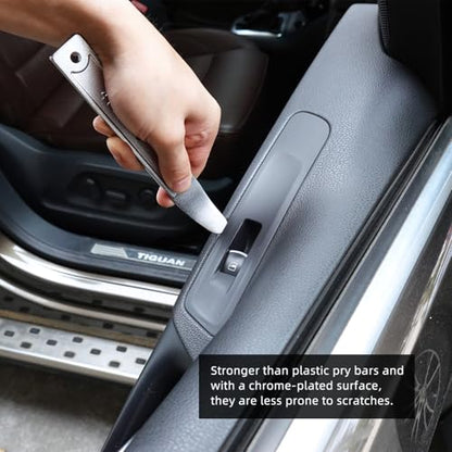 4140 Pry Tool, Pry Bar Trim Removal Tool, Pry Tool, Pocket Pry Bar, Car Trim Removal Tool Kit, Trim Removal Tool Kit, Panel Removal Interior Trim Removal Kit, Automotive Tools(2 pcs) - color: 2pcs