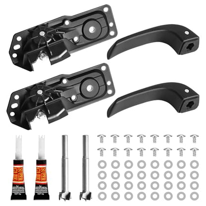 FAERSI 2pcs Interior Door Handle Kit,Compatible with 2007-2014 Chevy Avalanche Silverado Suburban Tahoe,GMC Sierra Yukon,Cadillac Escalade,Replaces OE# 20833602, 20833606 - color: Driver Side & Passenger Side