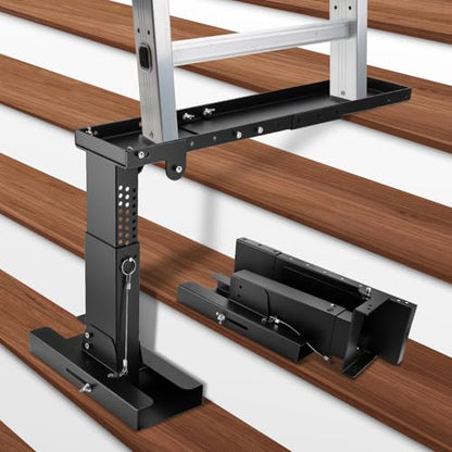 Ladder Extender Pro, Heavy-Duty Ladder Stabilizer High Strength, Non-Slip Adjustable Extendable Ladder Leveler for Stairs (12.3-18.5" H, 16.8-29.8" L) 500 lb Capacity, Fits Telescopic/Straight Ladders