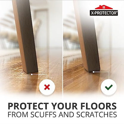 X-PROTECTOR Felt Furniture Pads - 32 PCS 1 1/2" Floor Protectors for Chair and Furniture Feet - Protect Your Hardwood Floors! (Brown, Square) - size: 1 1/2" 32 Brown, Square