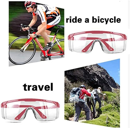 5 PACKS Safety Glasses Goggles, Men Women Clear Anti-fog UV400 Protection Eyeglasses Adjustable Temples ANSI Z87 Eyewear Protection Anti-Scratch Eye Shields for Industrial Work - color: Blue &Yellow
