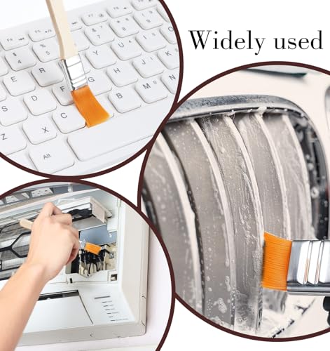 18 Pcs Small Wall Paint Brush, Small Paint Brushes for Touch Up with Wooden Handle & Soft Bristle for Painting Walls, Touch Up, Cabinets, Fences, Edge Painting