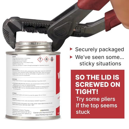 [4 oz] Vinyl Cement Glue - Super Glue for Inflatables - Waterproof, Fast-Setting, Flexible Bond for Pool Liners, Vinyl Fabrics, Tent, and Tarps - size: 4 oz