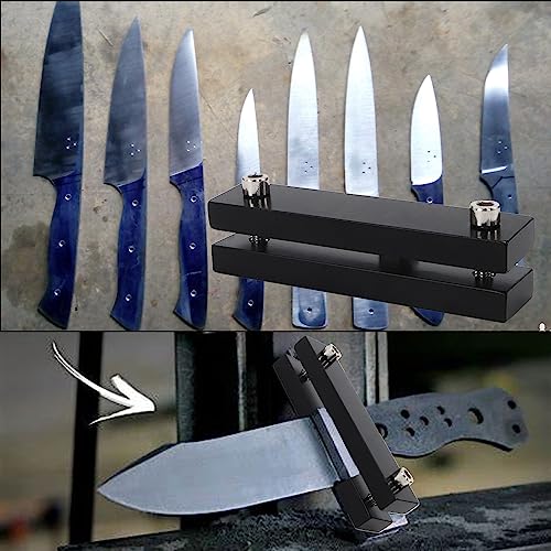 SCOTTCHEN Hardened File Guide Knife Making Tool, Hardened Metal Hardness up to 55, for Belt Sander, Knife Makers file Guide - style: Knife File Guide