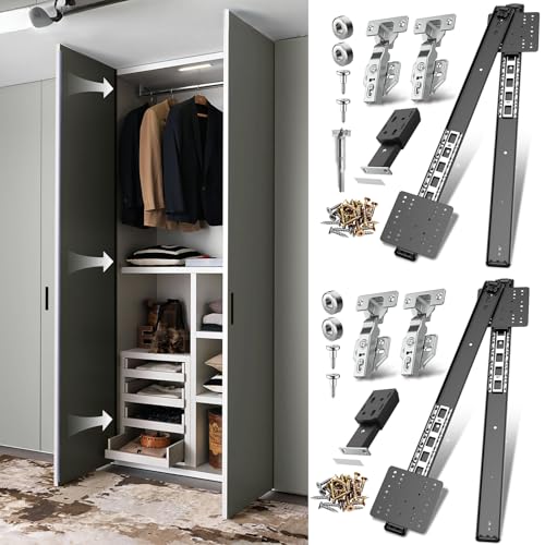 Pocket Door Slide, Cabinet Pocket Door Slide, Pivot Door Slide Hardware Inset,Cabinet Pocket Door Hardware Kit Fit for Inset Door, Cabinet Door(18in, Pieces, 4) - size: 18in
