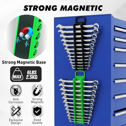 SWANLAKE GARDEN TOOLS 20-Piece Magnetic Tool Organizer Set, 1/4", 3/8", 1/2" SAE & Metric Socket Organizers, 2 Large Wrench Holders, 24-Slot Wrench Rails, Plier and Screwdriver Wall Mount Storage - style: 20PCS Multi-Function Set