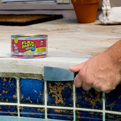 Flex Paste, Waterproof Paintable Putty, Spackle Sealant, Fill Gaps Cracks Holes - Block Out Water and Air - UV Resistant - Walls, Drywall, EPDM, Concrete, Roof, RV Repairs, Clear, Half-Quart - size: Half-Quart