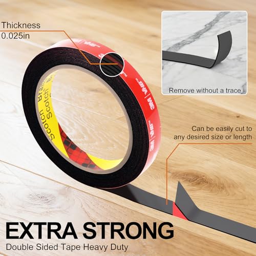 Ohayooz Double Sided Tape Heavy Duty 10FT, Very Sticky Adhesive Mounting Tape, Works Great Indoors and Outside, Walls, Automotive, Home Office Deco - size: 2026 Just Try