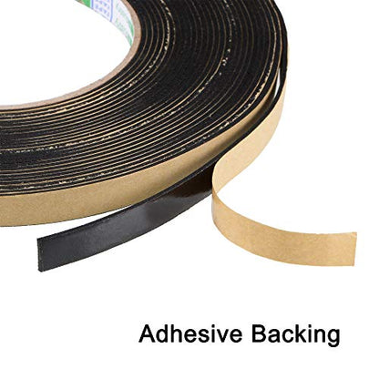 uxcell Sealing Foam Tape 10mm Wide 1.5mm Thick 10m/32.8ft Long, EVA Self Adhesive Weather Strip for Window Door Insulation - size: 10mmx1.5mmx10m