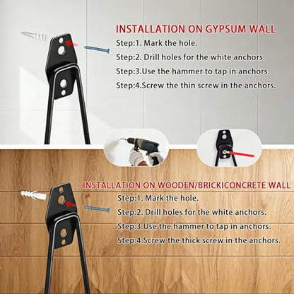6 Pack Garage Hooks Heavy Duty with Anti-Slip Coating, Steel Utility Ladder Hooks for Hanging Garden Tools, Hoses, Ropes, Bikes and More (3in) - size: 3in