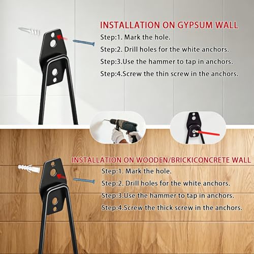 4 Pack Garage Hooks Heavy Duty, Steel Utility Ladder Hooks for Hanging Tools,Bikes, Hoses and Ropes - Wall Mount Organizer with Anti-Slip Coating（2.8in） - size: 2.8in