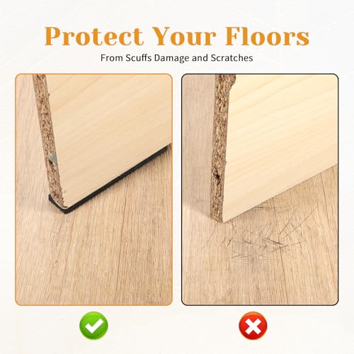 Non Slip Furniture Pads, Furniture Leg Floor Protectors 0.8" X 3.7" Self Adhesive Furnitures Grippers Chair Leg Pads Rubber Chair Feet Furnitures Floor Protectors（12 PCS Rectangle）