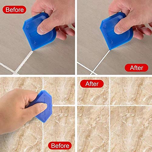 3 Pcs Silicone Caulking Tools, Sealant Grout Finishing Kit for Bathroom & Kitchen, Caulk Smoothing Tool Set, Grout Tool for Tile Sealing