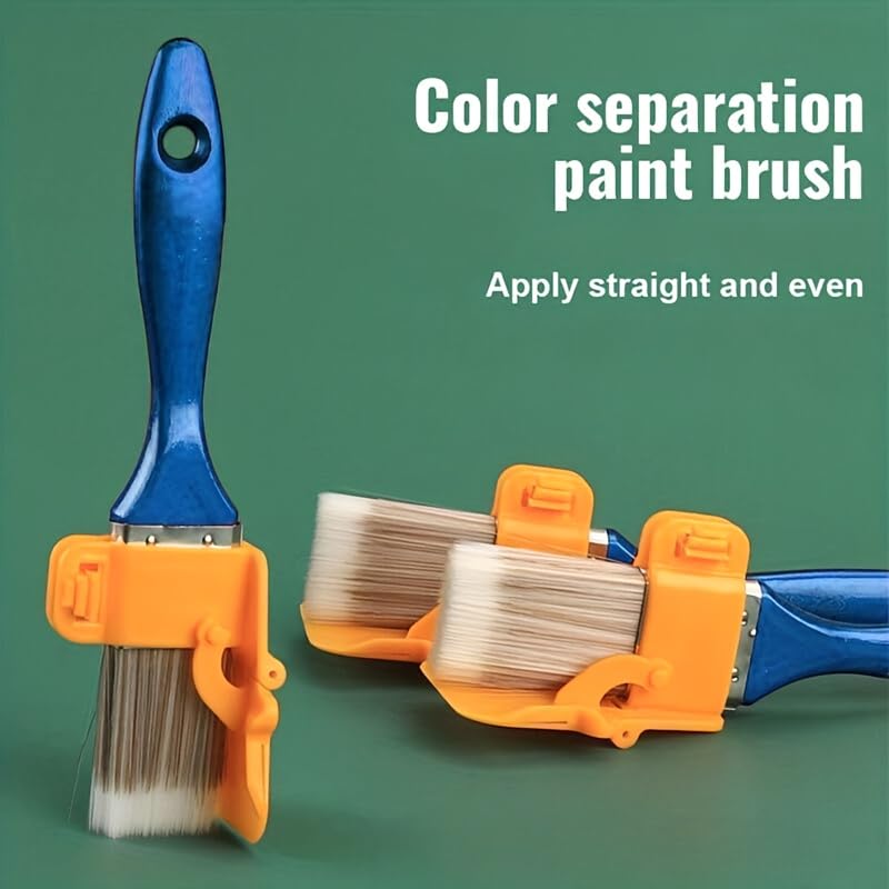 Edge Painting Tool Set with Color Separation Guide Plastic Handle Trimmer for Precise Latex Paint on Picture Frames Walls, Blue - color: Blue