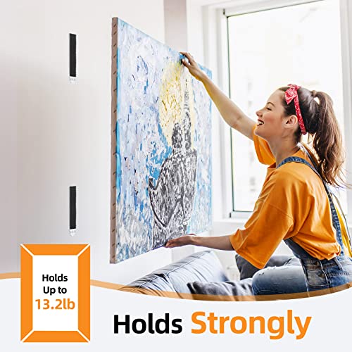 Summerbrite Picture Hanging Strips,Picture Hanger Kit, Removable Damage Free,Picture Hanging Hooks,Black Medium(40Pack) - size: Medium 20 Pairs, style: Black