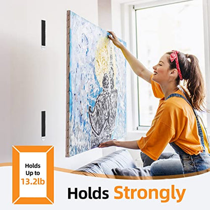 Summerbrite Picture Hanging Strips,Picture Hanger Kit, Removable Damage Free,Picture Hanging Hooks,Black Medium(40Pack) - size: Medium 20 Pairs, style: Black