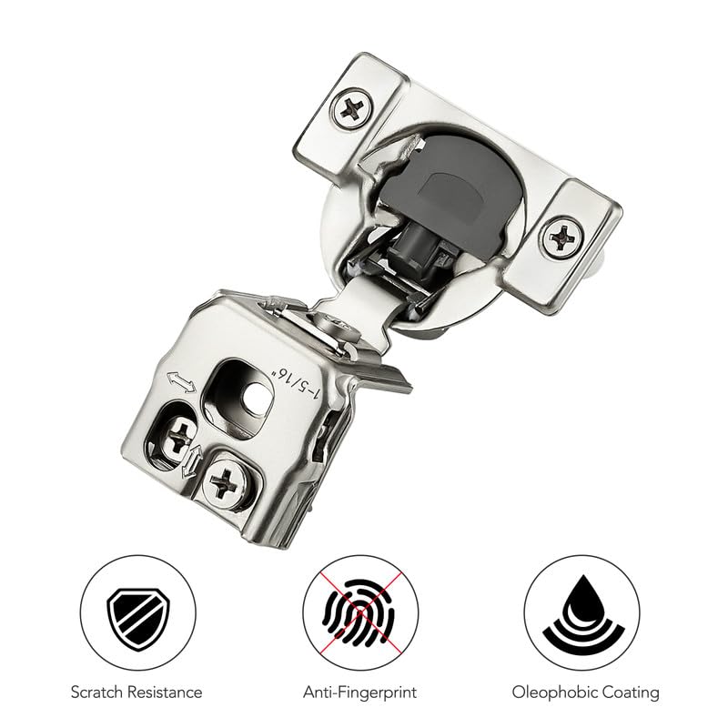 Ravinte 2 Pack 1 Pair 1-5/16 inch Overlay Soft Close Kitchen Cabinet Hinges Stainless Steel Adjustable Kitchen Hinges Satin Nickel Cabinet Hardware - size: 1-5/16 inch Overlay