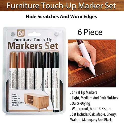 6-Pc Furniture Touch-Up Marker Set
