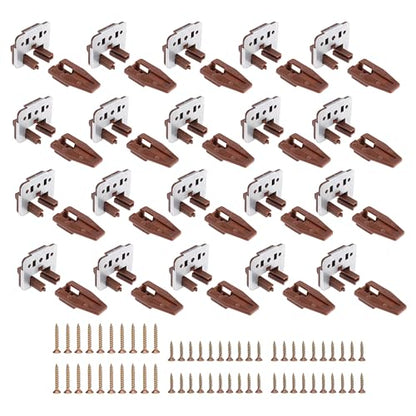 20PCS Drawer Slide Track Guide Glide with Drawer Guide Metal Backing and Drawer Stop for Center Mount Drawer for Dressers for Nightstand for Rite-Trak I 168 Drawer Slide Systems - style: 20Pcs w/metal backing