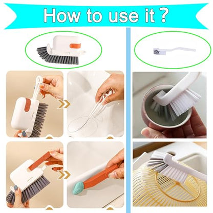 13pcs Window Groove Cleaning Brush Kit, Magic Window Track Cleaner, Crevice Cleaner Brush, Sliding Door Track Cleaner, Gap Cleaning Brush for Sill, Tile Lines, Sliding Door, Keyboard. Small Brush Set.