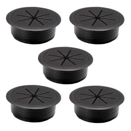 EASYEAH 5 Pcs Desk Grommet 2" / 50 mm, Desk Hole Cover for Cables Black, Cable Grommet ABS Plastic, Desk Hole Grommet for Home & Office Pc, Detachable Cable Cord Organizer - size: 2" / 50 mm, style: 5pcs Black