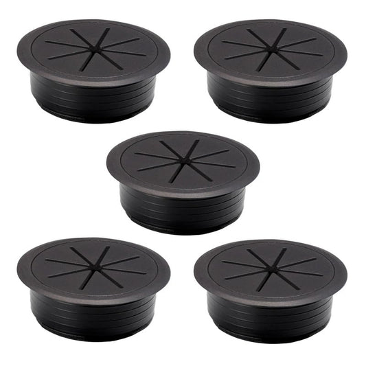 EASYEAH 5 Pcs Desk Grommet 2" / 50 mm, Desk Hole Cover for Cables Black, Cable Grommet ABS Plastic, Desk Hole Grommet for Home & Office Pc, Detachable Cable Cord Organizer - size: 2" / 50 mm, style: 5pcs Black