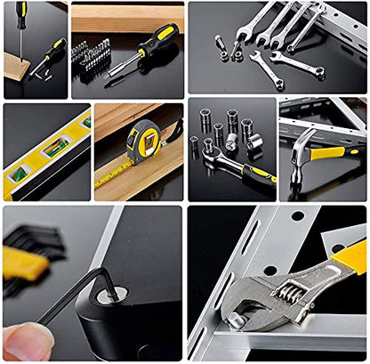 108 Piece Tool Box for Home, General Household Hardware Basic Tool Kit, Tool Set for Mechanic and Car Repair, with Storage Case