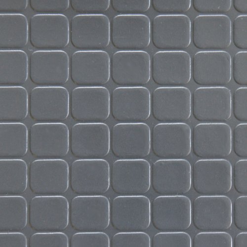 Rubber-Cal Block-Grip Rubber Runner Mat - 2mm x 4ft x 30ft Rubber Rolls - Dark Gray - size: 2mm x 4 x 30-Feet