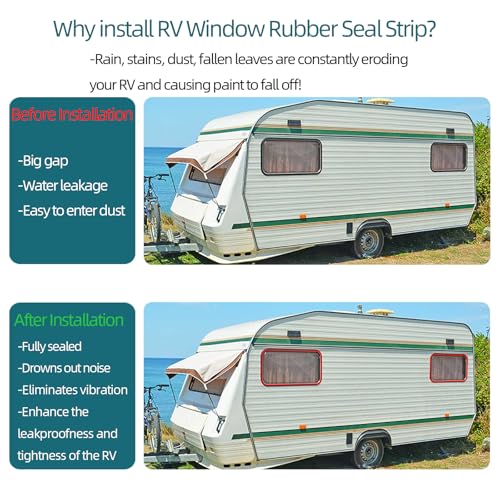 RV Window Seal, Windshield Weather Stripping for Automotive, Boat, Truck and Van, 26Feet (8 Meter)