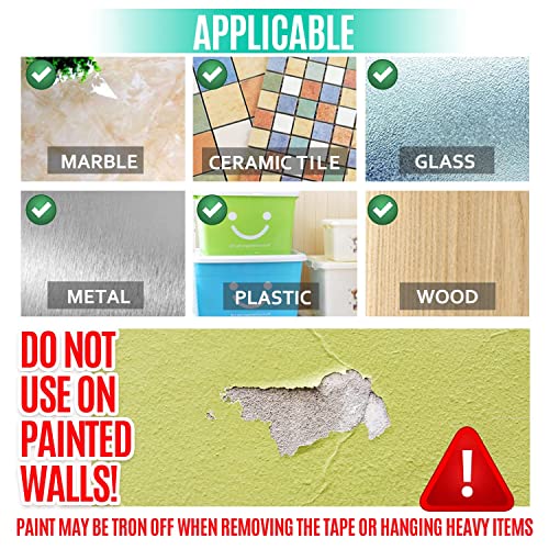 Double Sided Tape Heavy Duty,Clear 1.18 inch × 196 inch Nano Tape, Removable mounting Tape for Hanging Picture,Poster